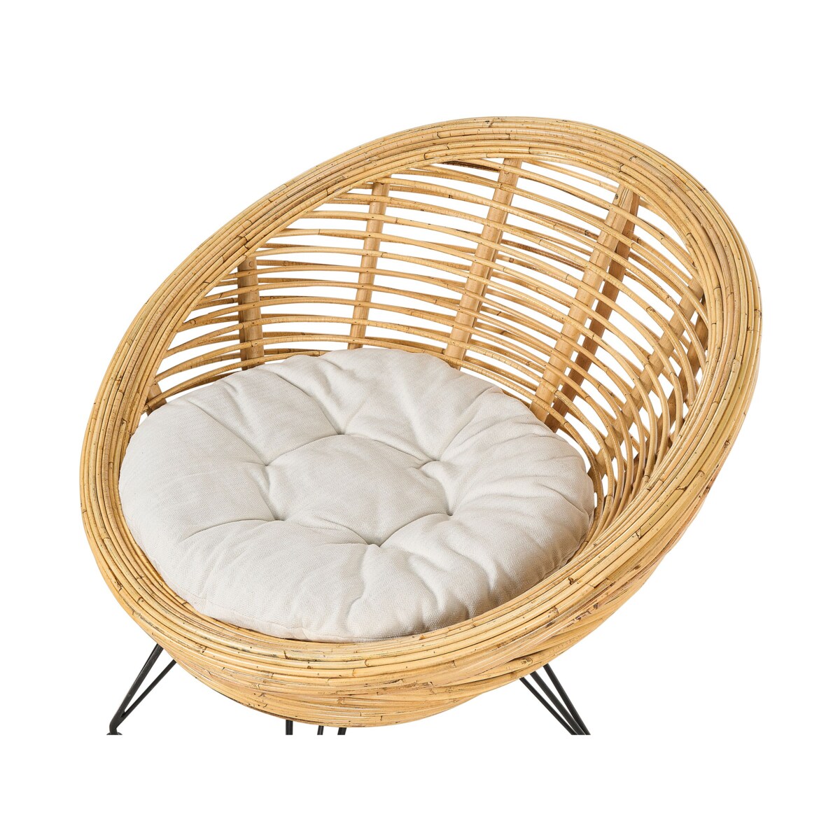 Zestaw 2 krzeseł rattanowych naturalny MARATEA