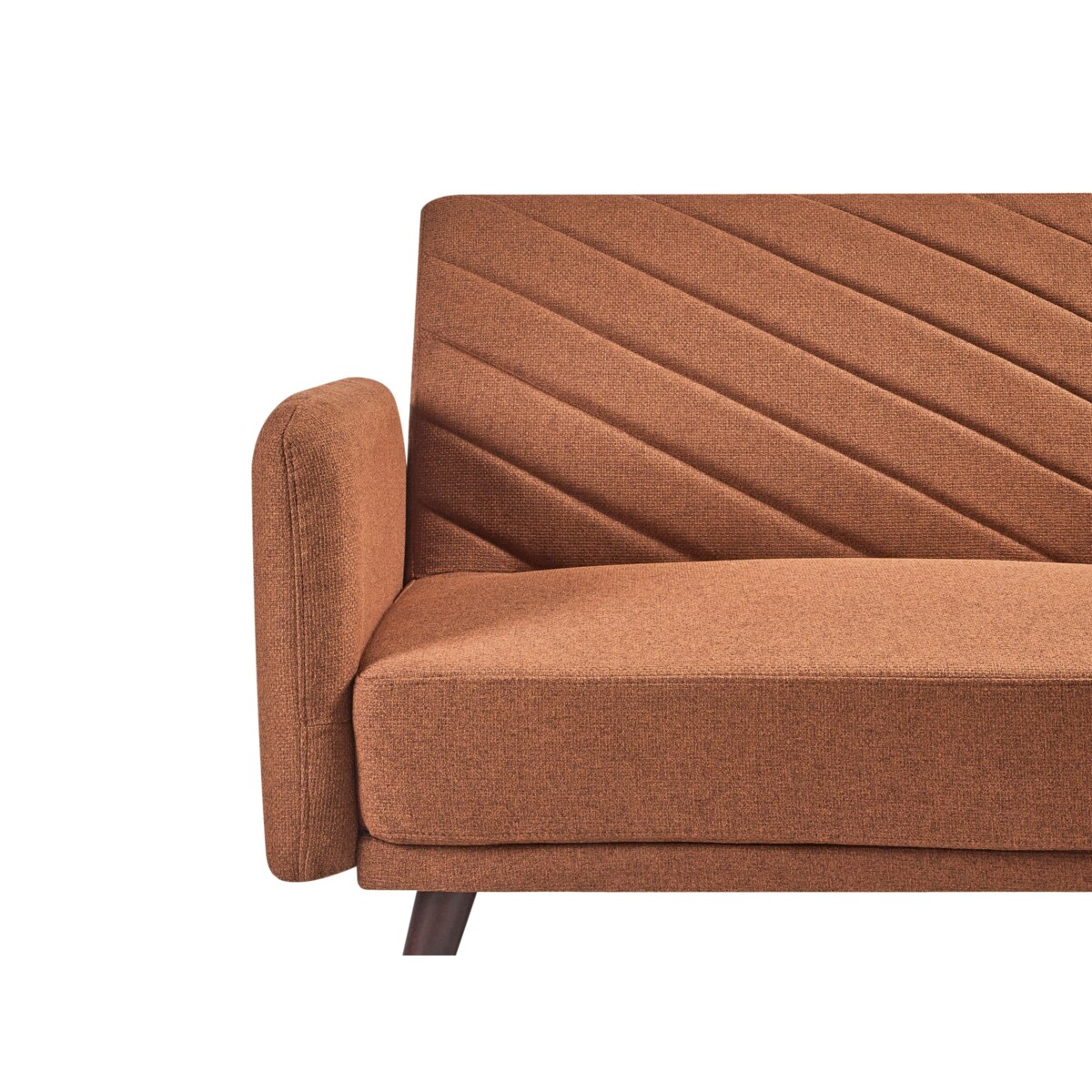 Sofa rozkładana SENJA Pomarańczowy Len syntetyczny