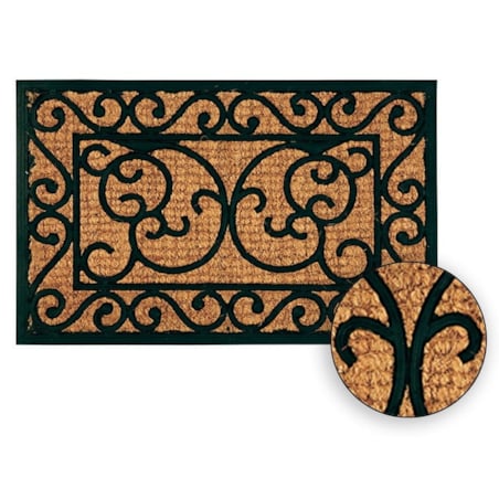 Ozdobna Wycieraczka do butów Ażurowa z Włókna Kokosowego 59.5x39,5 cm