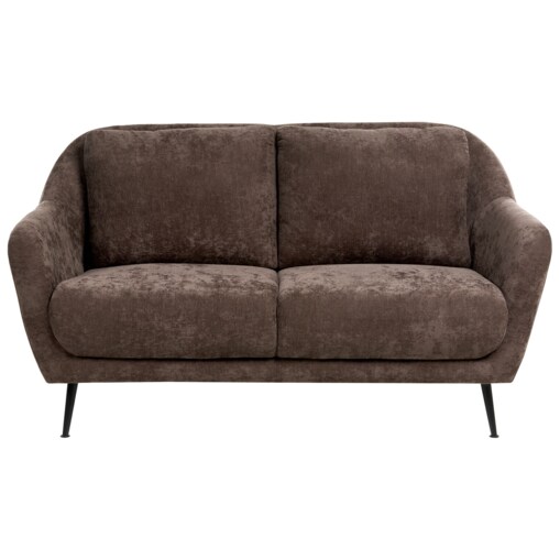Sofa dla 2 osób EIBY Szenil Ciemnobrązowy