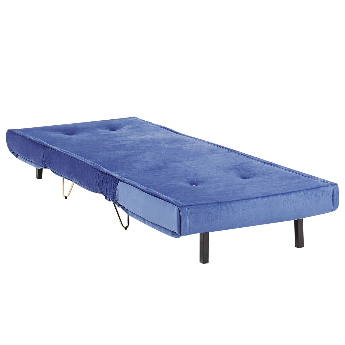 Sofa welurowa rozkładana granatowa VESTFOLD