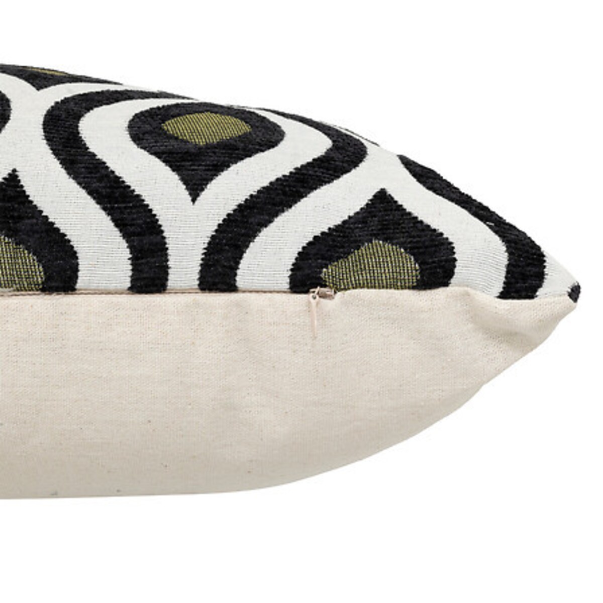 PODUSZKA Twisted Lime żakardowa 58x38 cm biało-czarna