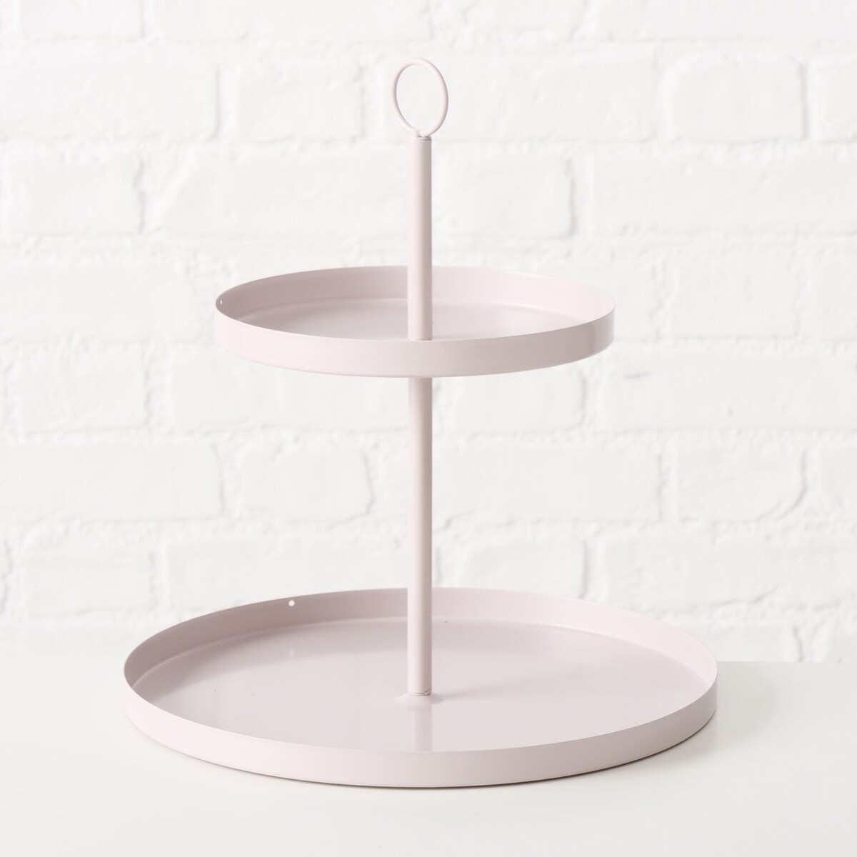 Etażerka metalowa SAMINA, beżowa, wys. 34 cm