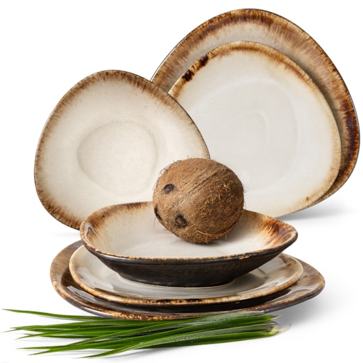 Konsimo PRIMA Zestaw obiadowy 2os. (6 el.), jasnobeżowy