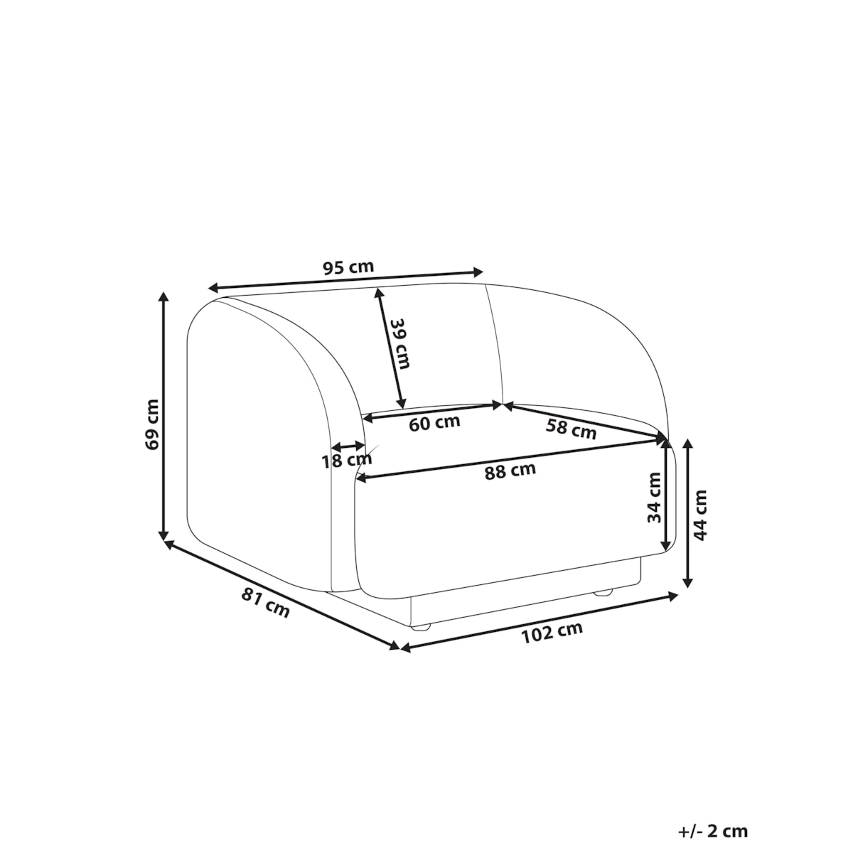 Fotel SKJANES Jasnoszary