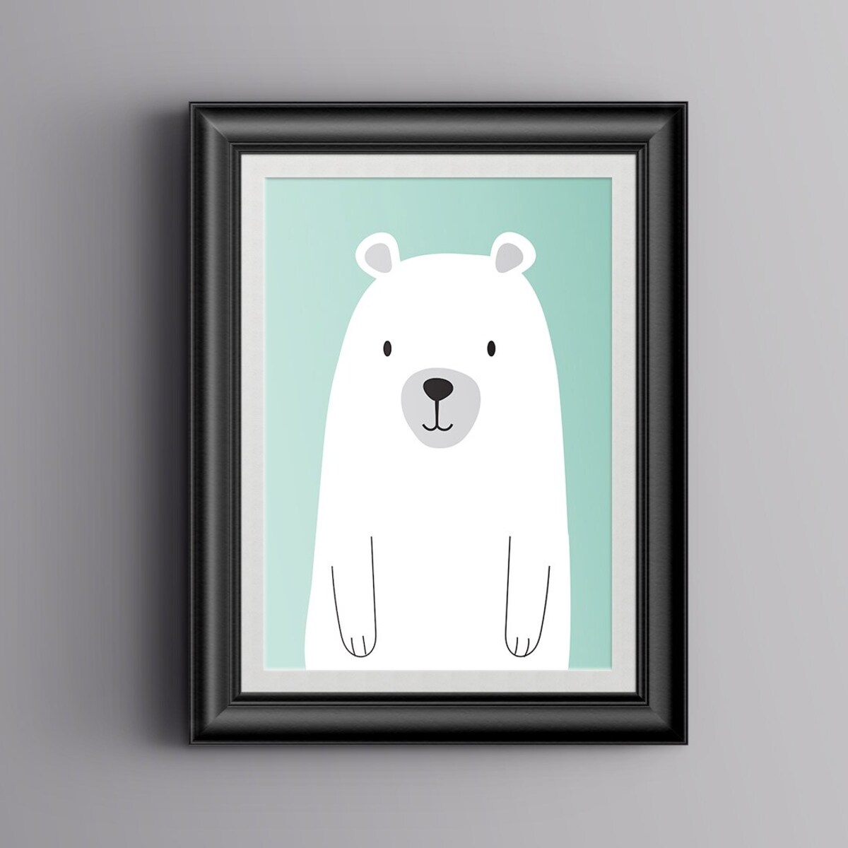 Plakat dla dzieci Miś miętowy 50x70