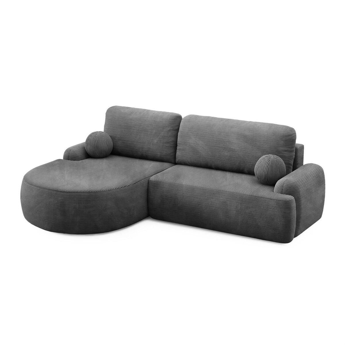 Zaokrąglony narożnik CLEO II z funkcją spania, wersja lewa, Poso 60