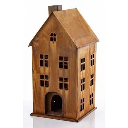 Domek metalowy 3 szt. 38,5x18,5x19,5 cm BAGNOLE rdzawy