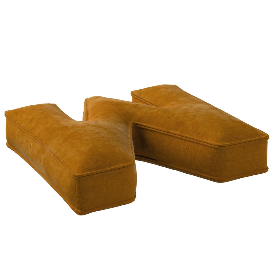 Poduszka literka M, miodowy, 35x40cm, Posh Velvet