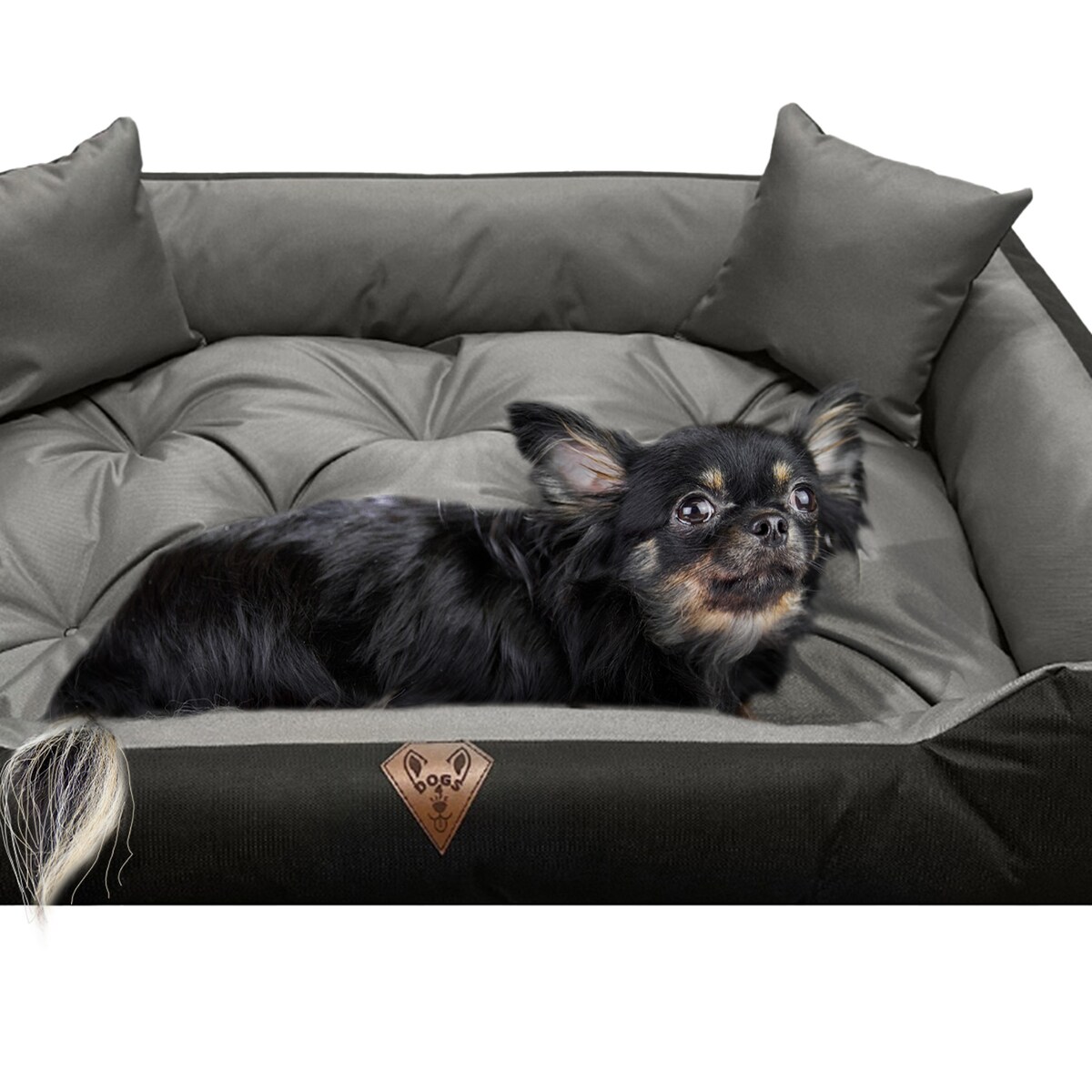 Legowisko Dla Psa Kanapa Posłanie 115X95 Cm Wodoodporne Poduszki Pikowane Szare