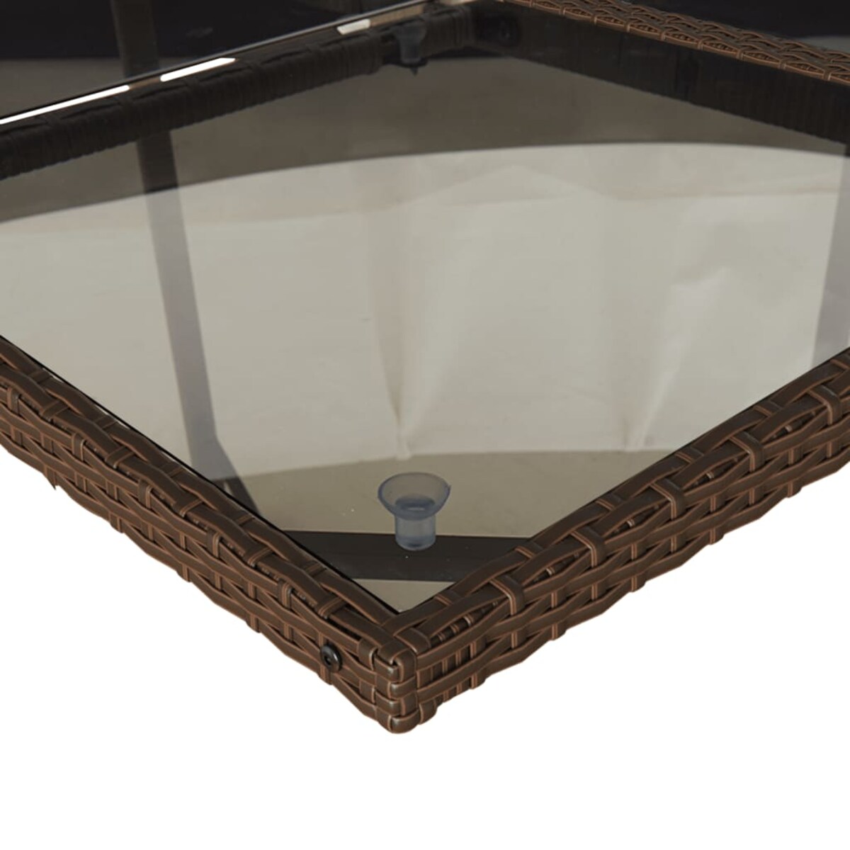 vidaXL 5-cz. zestaw mebli ogrodowych z poduszkami, brązowy, polirattan