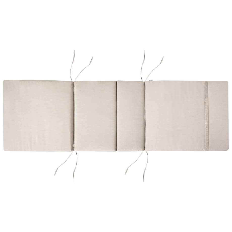 Leżak ogrodowy z poduszką AMANTEA PREMIUM Drewno akacjowe Jasnobeżowy