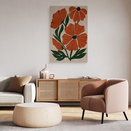 Obraz Pomarańczowe Maki Kwiaty 30x40cm
