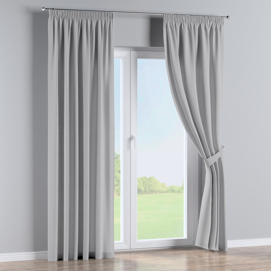 Zasłona na taśmie marszczącej 1 szt. 130x245 srebrny