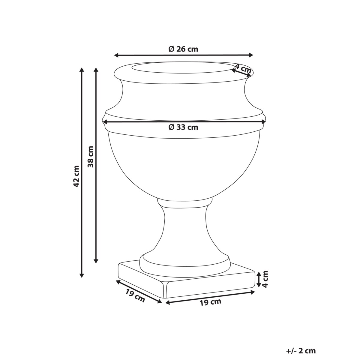 Doniczka DESKATI Ceramika 33 cm Beżowy