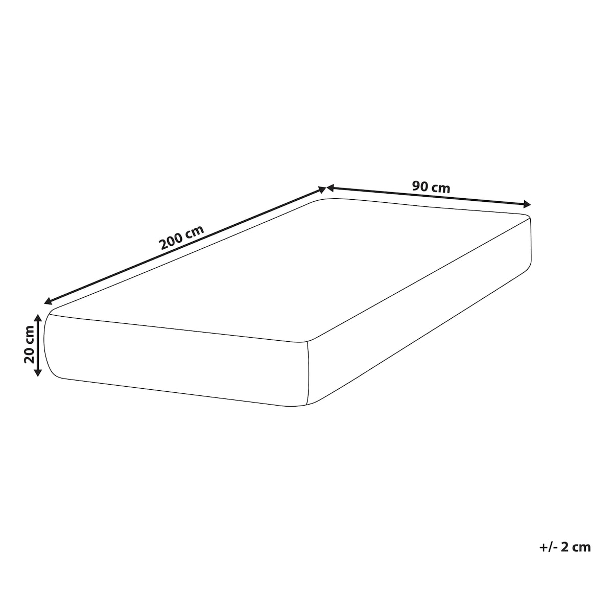 Materac piankowy FLEX 7 PLUS H3/4 twardy 90 x 200 cm