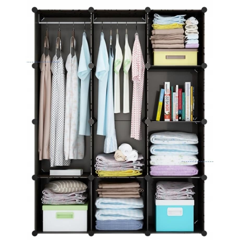 Duża szafa modułowa regał garderoba 12x szafka