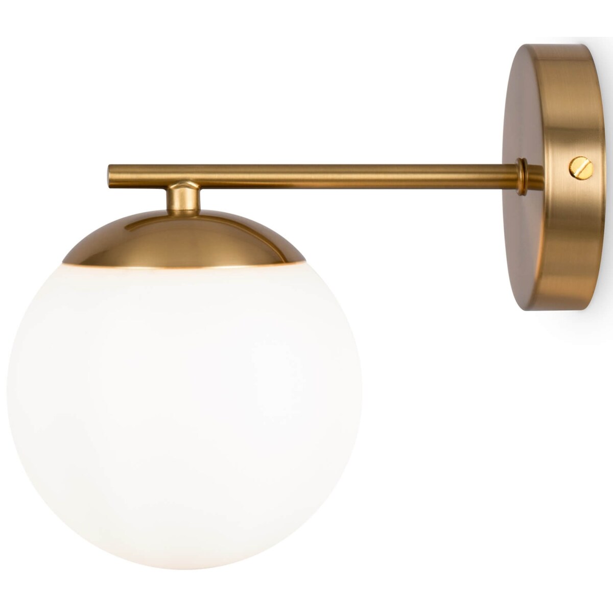Lampa ścienna modernistyczna MOD187WL-01BS kula ball mosiądz