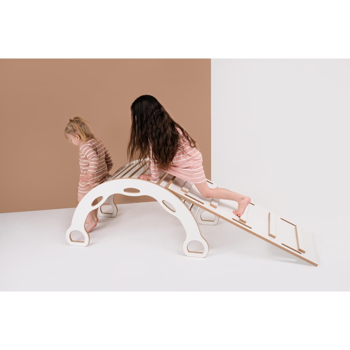 DUŻY bujak montessori z uchwytami + DUŻA zjeżdżalnia DRABINKA