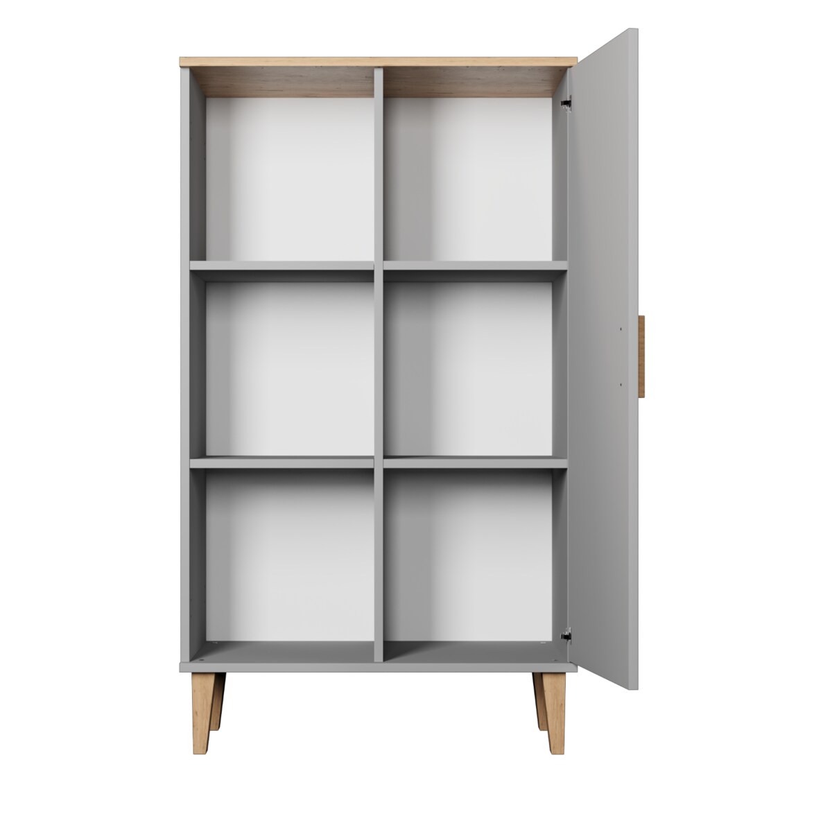 Regał Denver szary chinchilla & hikora