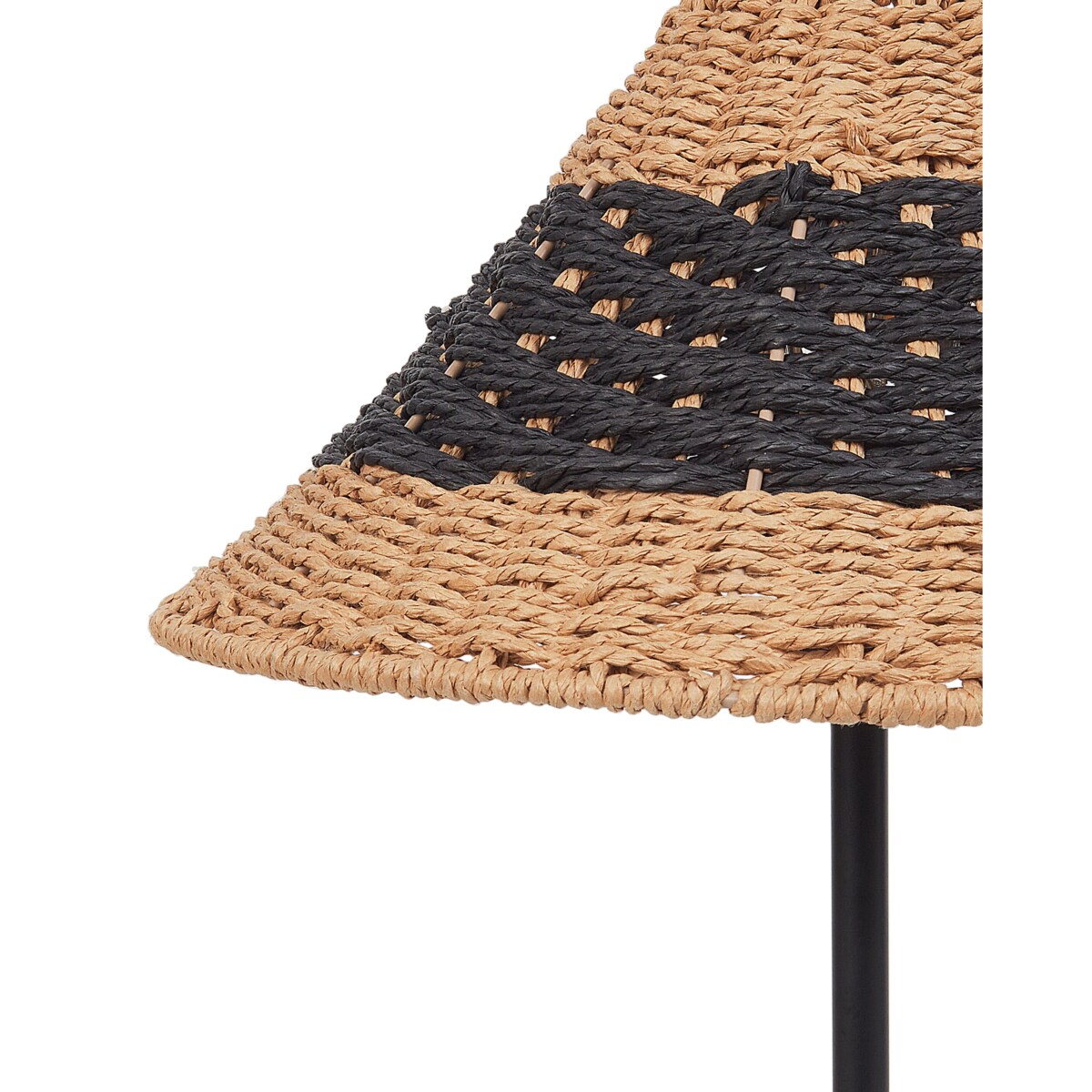 Lampa stołowa pleciona beżowa z czarnym MOMBA