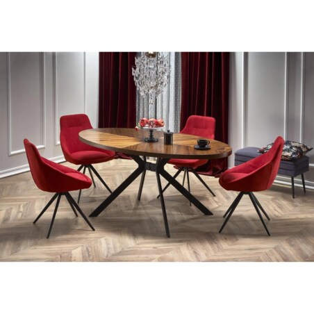 Stół LOCARNO 170x90 orzech/czarny