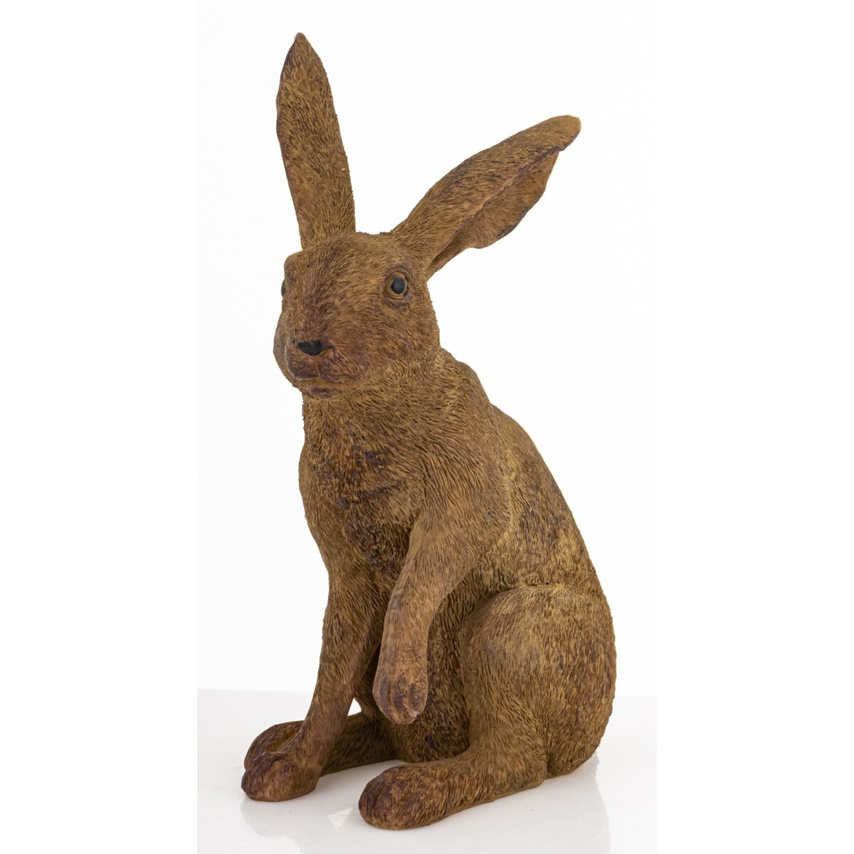 Dekoracja - siedzący zając 26x12x18,5 cm HARE brązowy