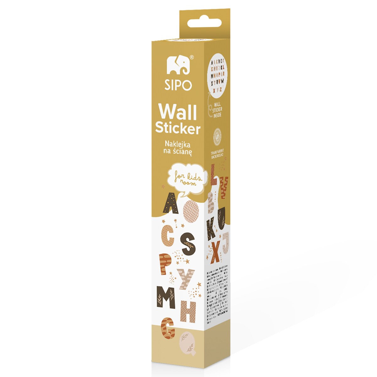 naklejki na ścianę do pokoju dziecka, sipo, alfabet boho