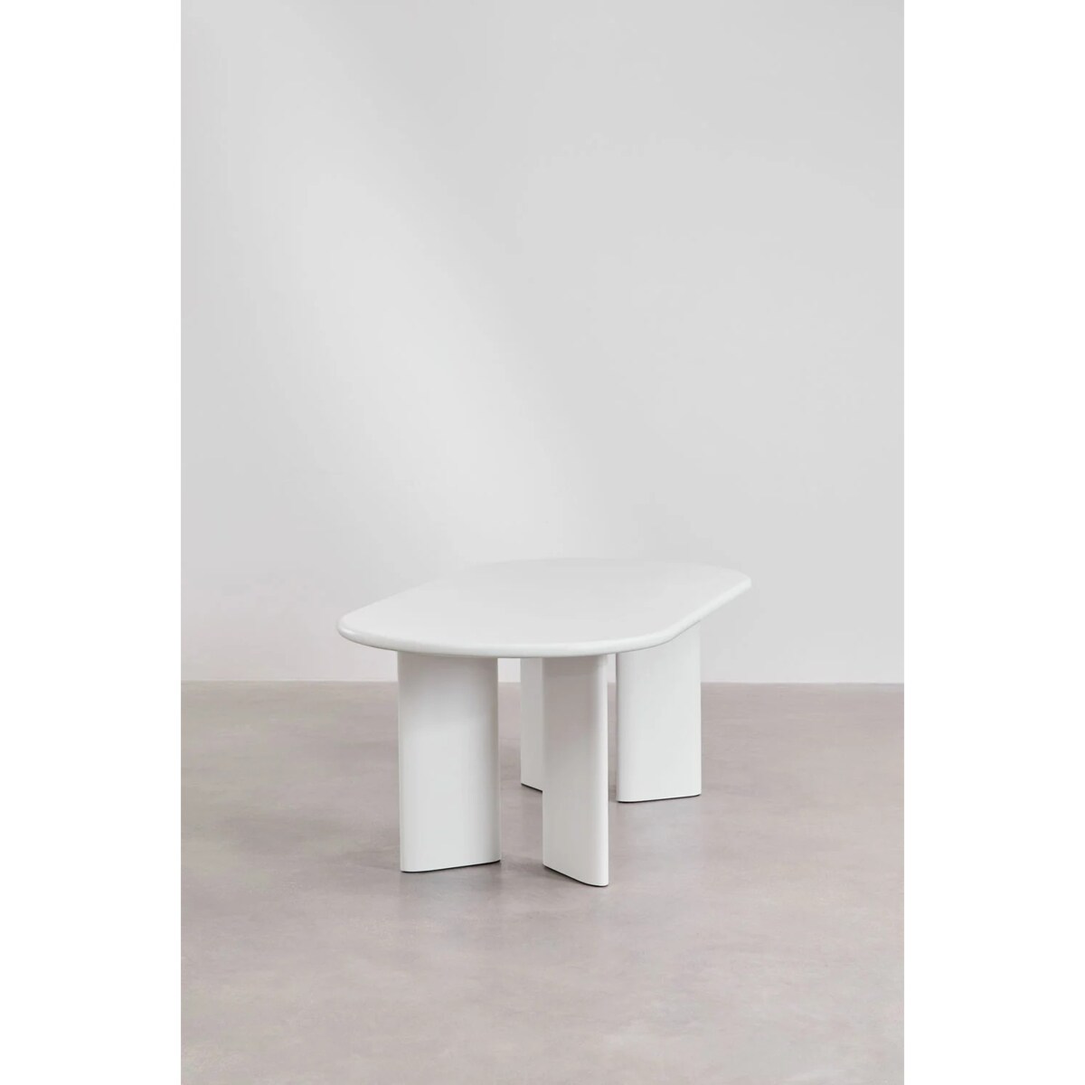 Owalny stół jadalniany biały 220x100 cm z MDF Loulou