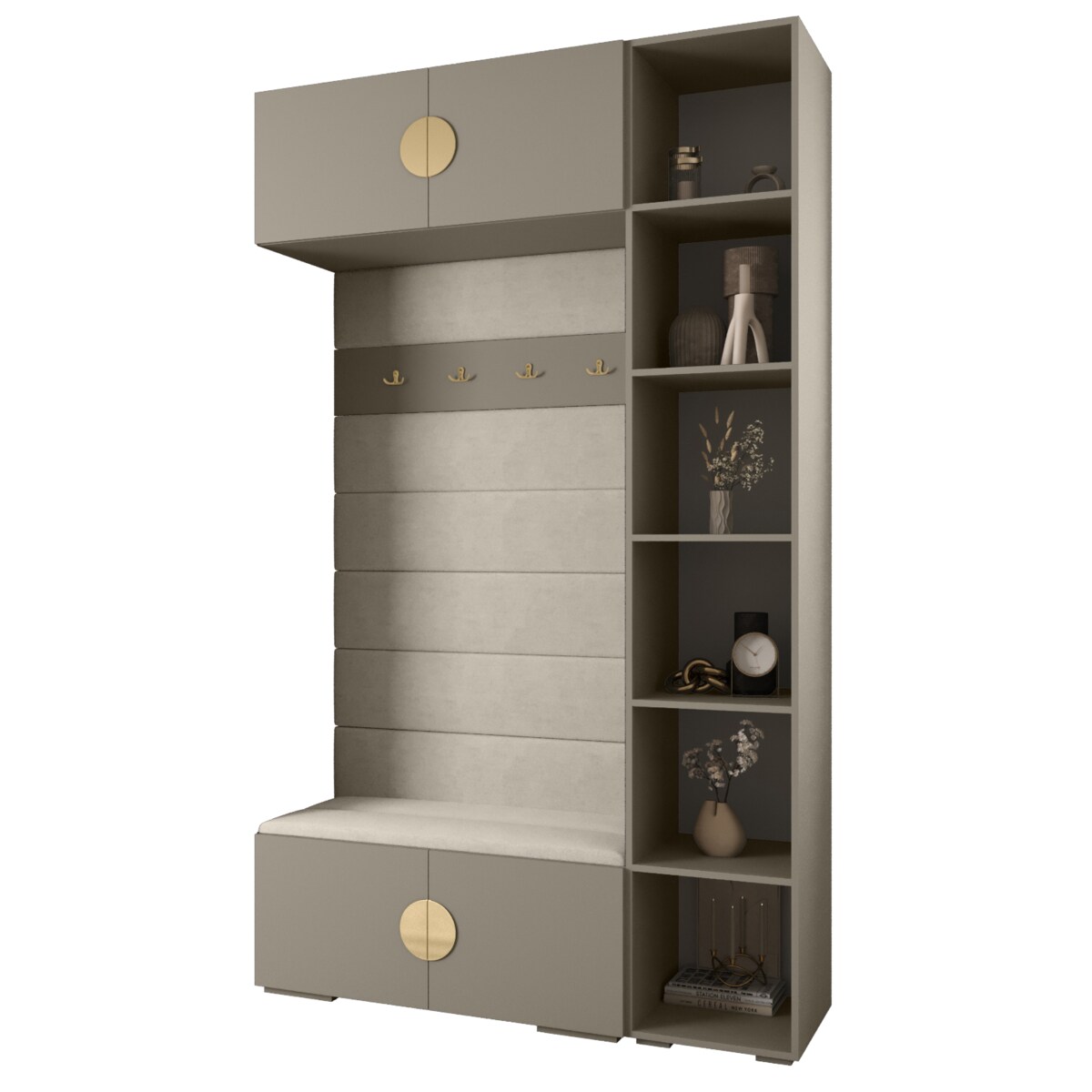 Garderoba do przedpokoju INOVA 4 Z20 kaszmir+złoty+manila02