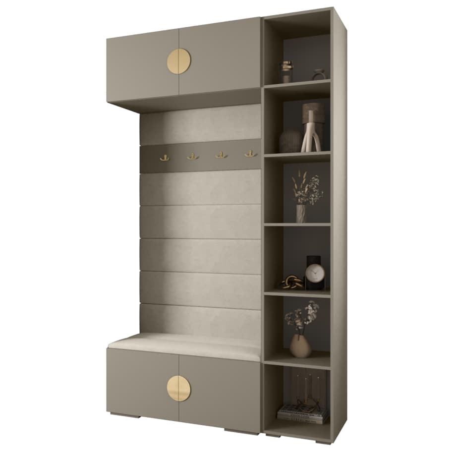 Garderoba do przedpokoju INOVA 4 Z20 kaszmir+złoty+manila02