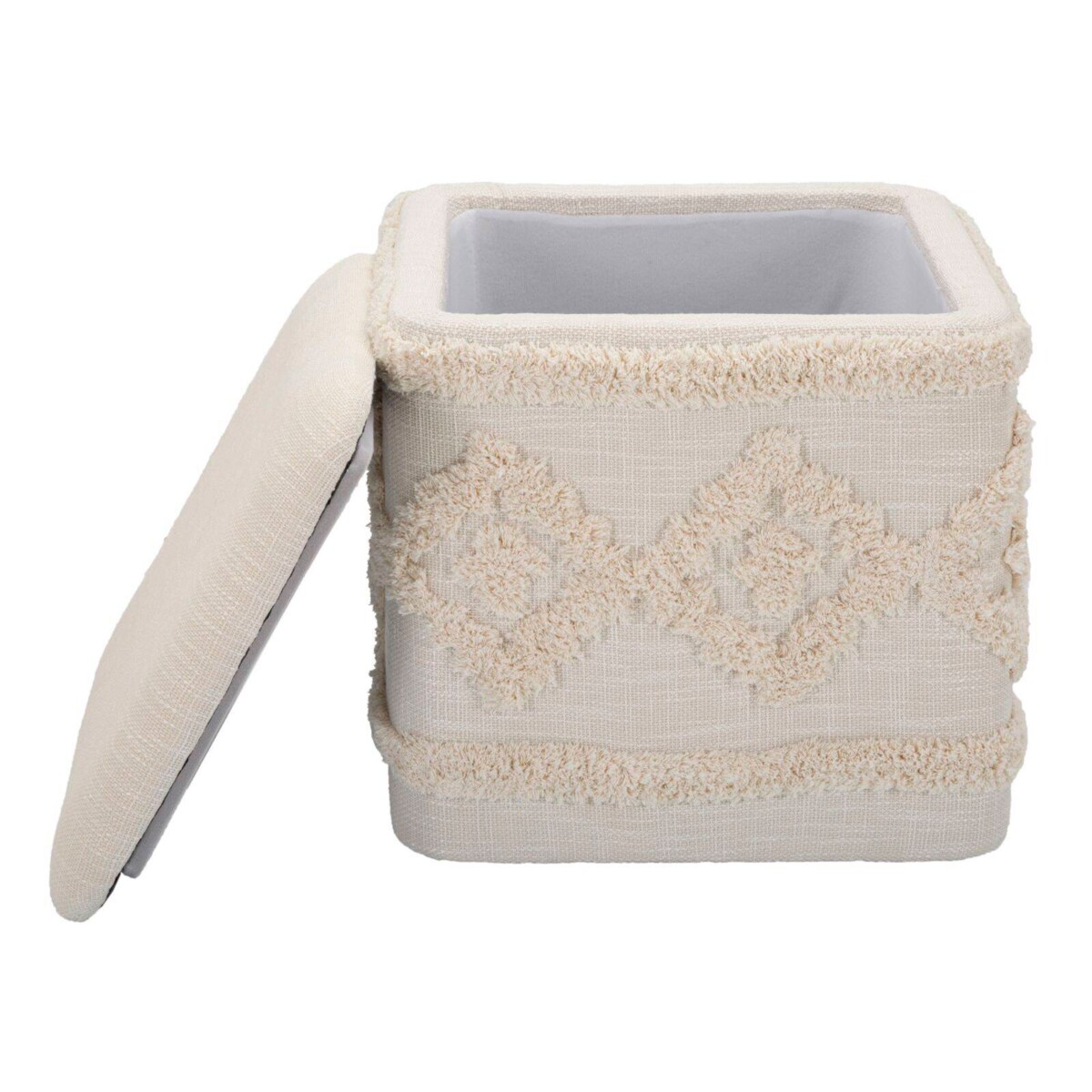 Taboret ze schowkiem, kwadratowy, 40 x 40 cm