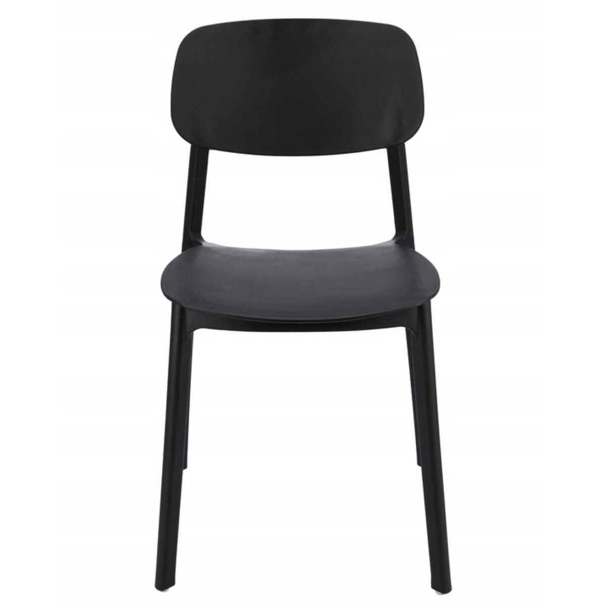 Krzesło plastikowe ogrodowe LARA czarne