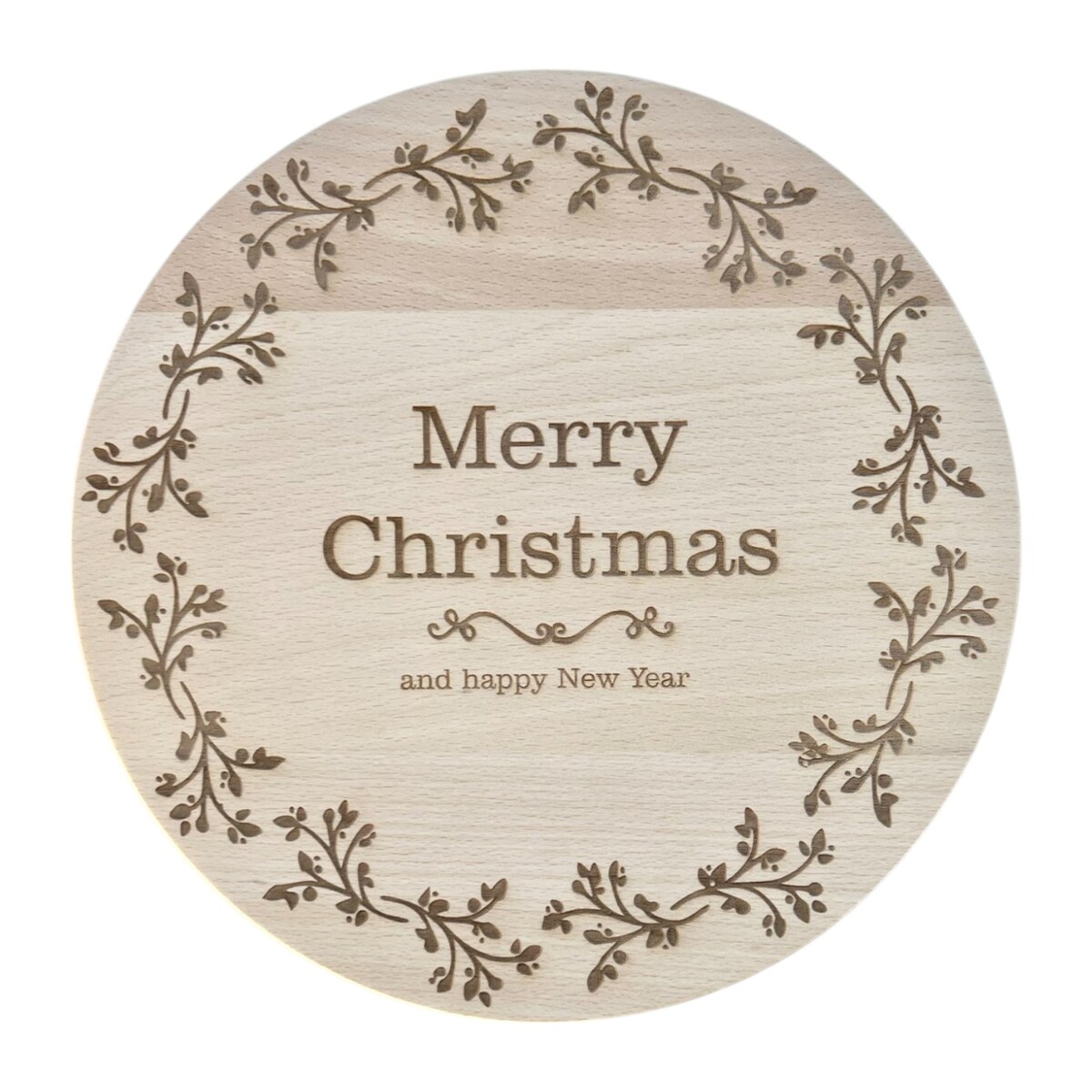Drewniana deska świąteczna do serwowania ⌀ 30 cm