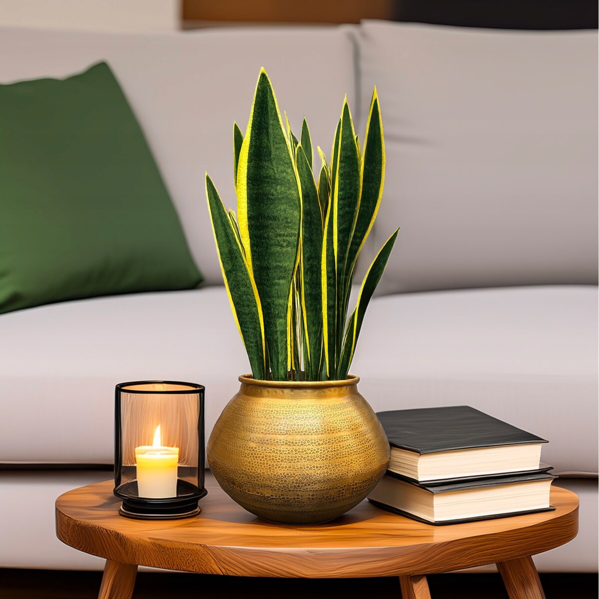 DONICZKA OSŁONKA ZŁOTA DUŻA 28cm płaska loft na bonsai zamiokulkas taras