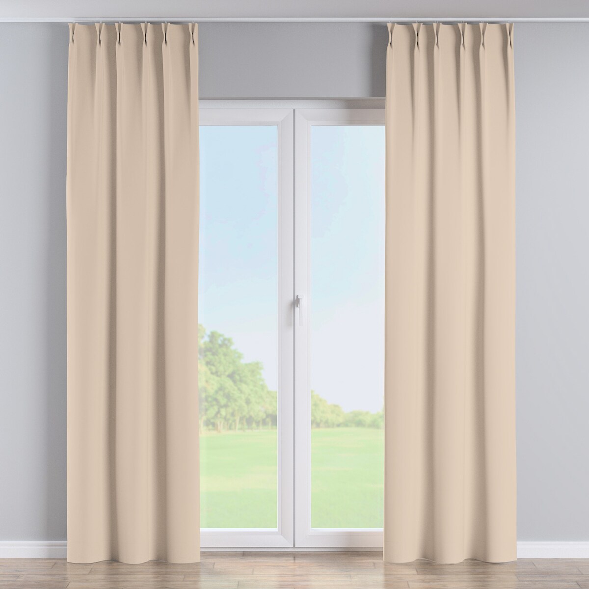 Zasłona na haczykach flex podwójnych 130x260 kremowy beż