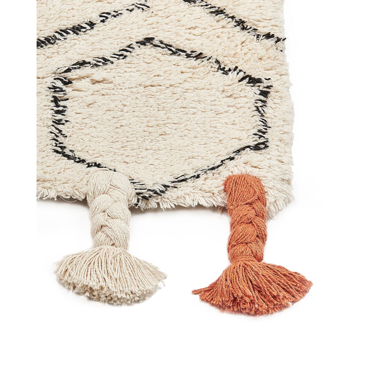 Dywan bawełniany 160 x 230 cm beżowo-pomarańczowy HAJIPUR