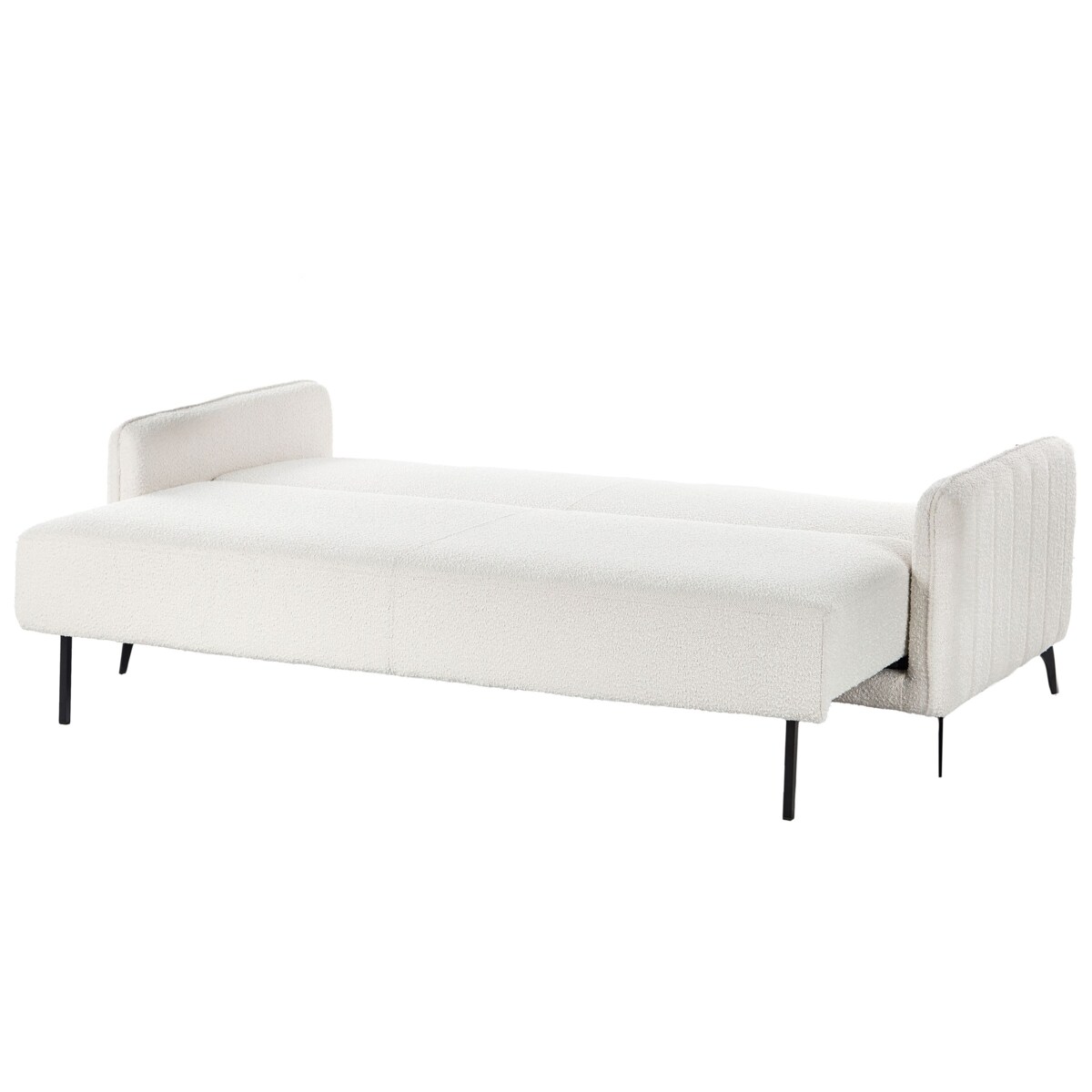 Sofa rozkładana HEMING Złamana biel Boucle