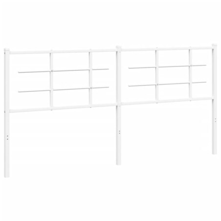 vidaXL Metalowe wezgłowie, białe, 180 cm