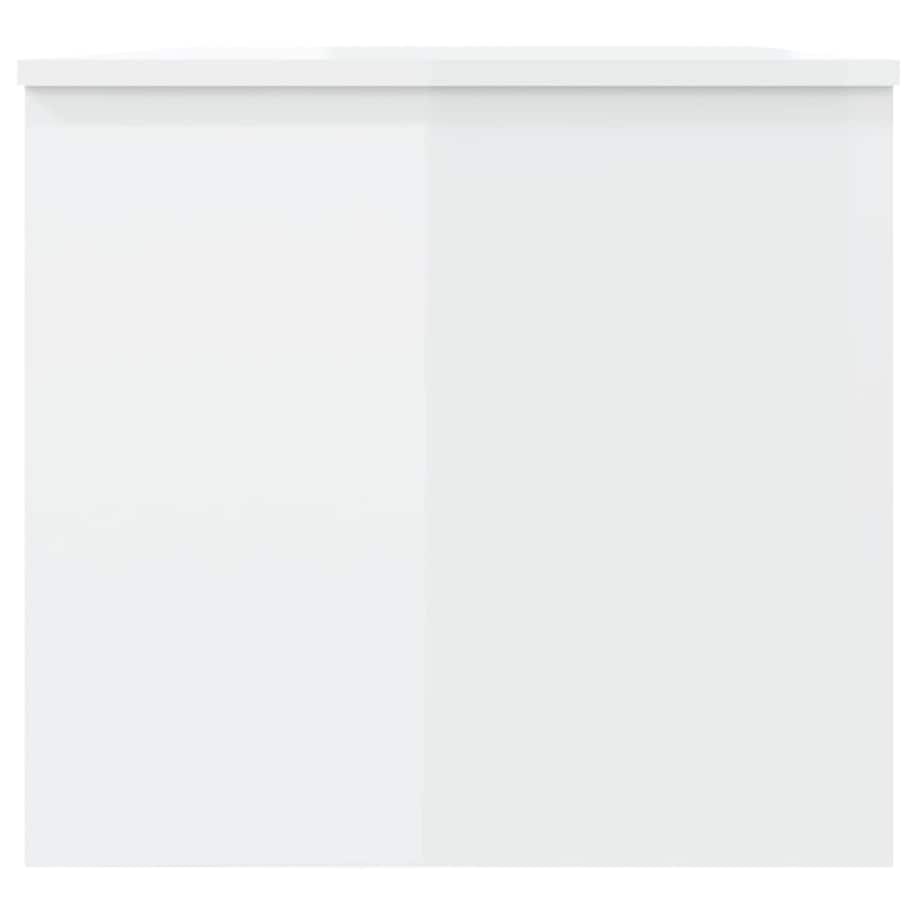 vidaXL Stolik kawowy, biały o wysokim połysku, 102x50,5x46,5 cm