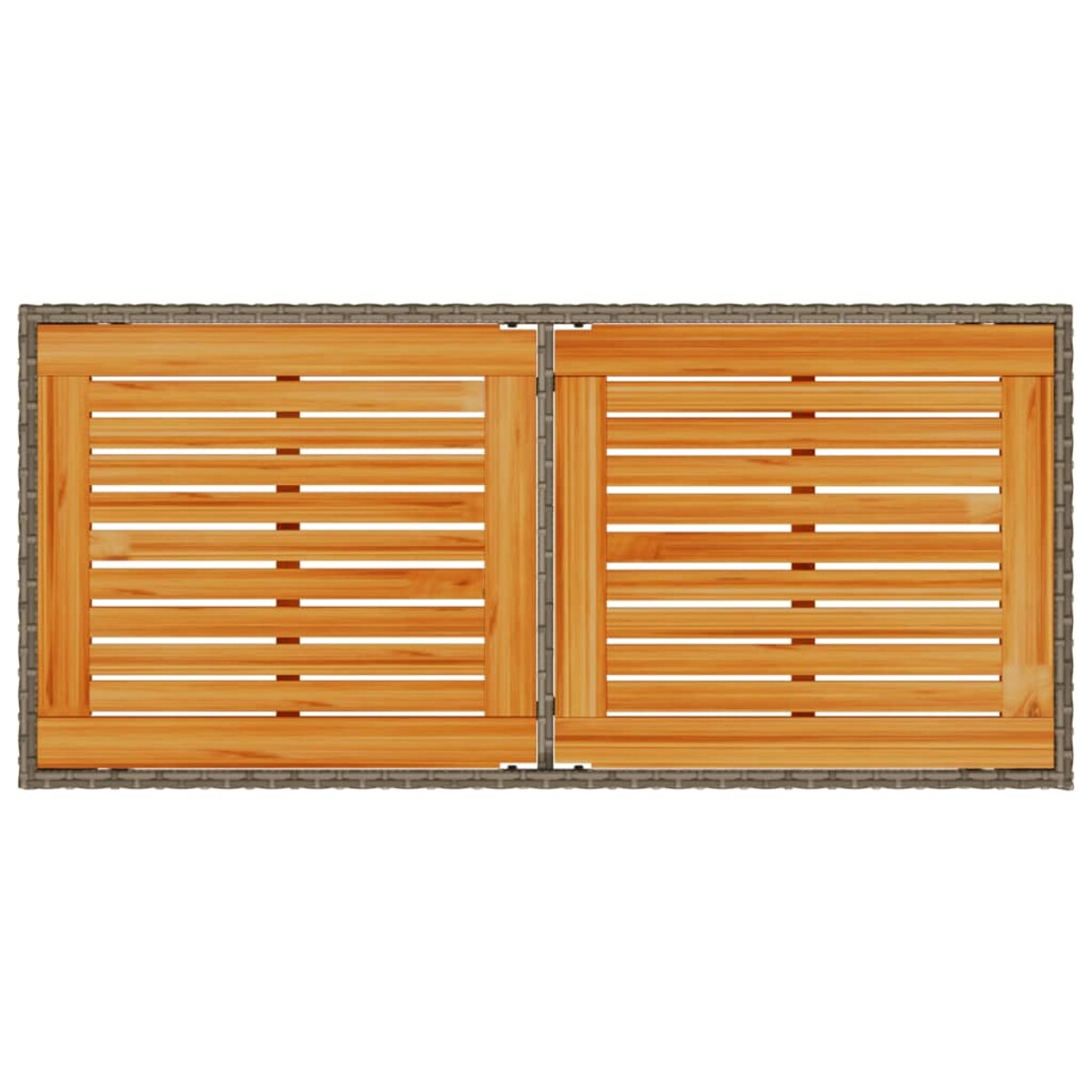 vidaXL Stół ogrodowy z akacjowym blatem, szary, 115x54x74 cm