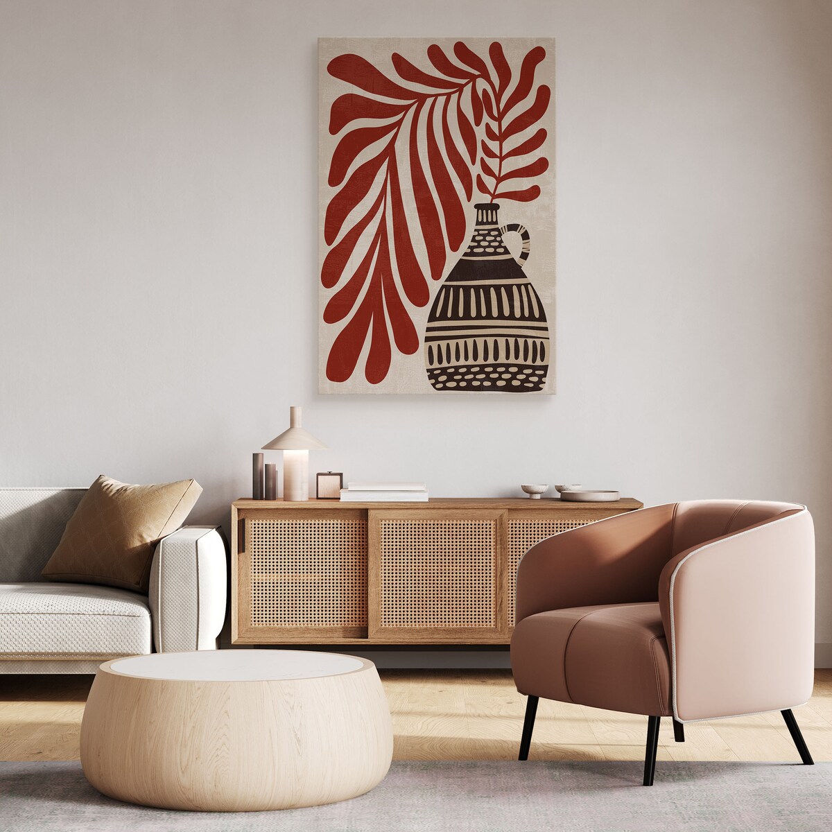 Obraz Azteckie Wzory Rośliny W Stylu Boho 80x120cm