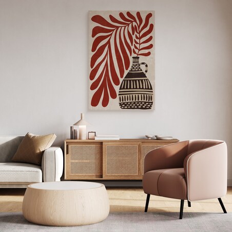 Obraz Azteckie Wzory Rośliny W Stylu Boho 80x120cm