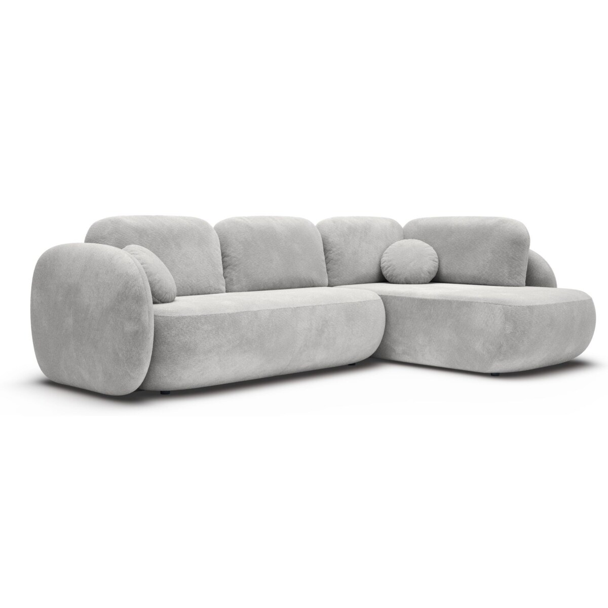 Nowoczesny Narożnik rozkładany OLIVIO II, prawy, szary