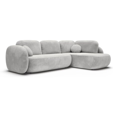 Nowoczesny Narożnik rozkładany OLIVIO II, prawy, szary