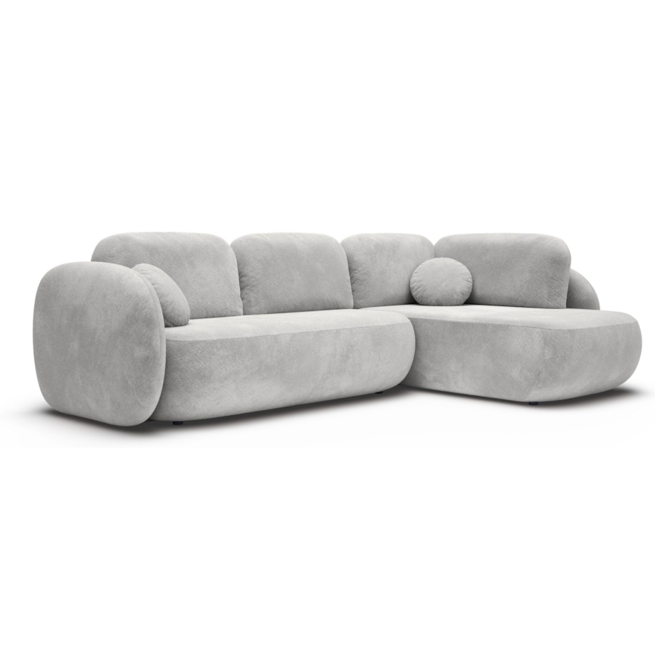 Nowoczesny Narożnik rozkładany OLIVIO II, prawy, szary