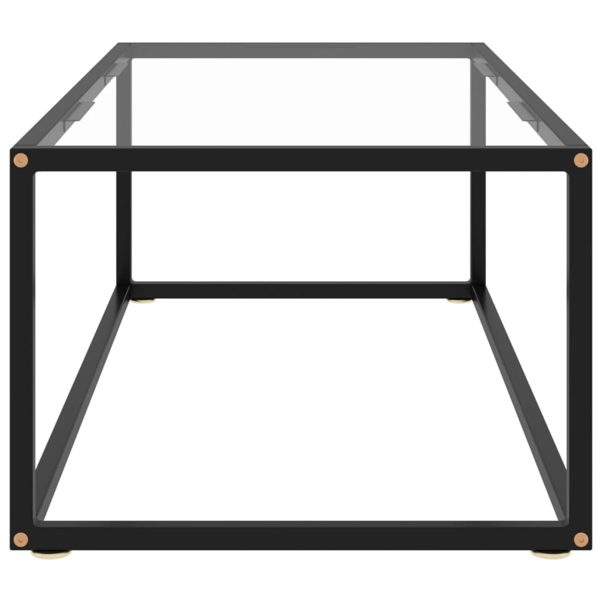 vidaXL Stolik kawowy, czarny, hartowane szkło, 100x50x35 cm