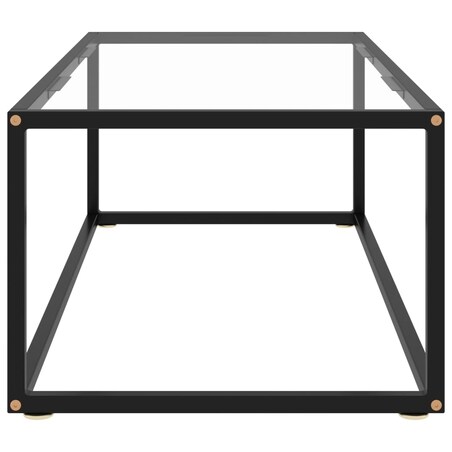 vidaXL Stolik kawowy, czarny, hartowane szkło, 100x50x35 cm
