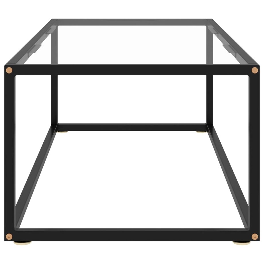 vidaXL Stolik kawowy, czarny, hartowane szkło, 100x50x35 cm