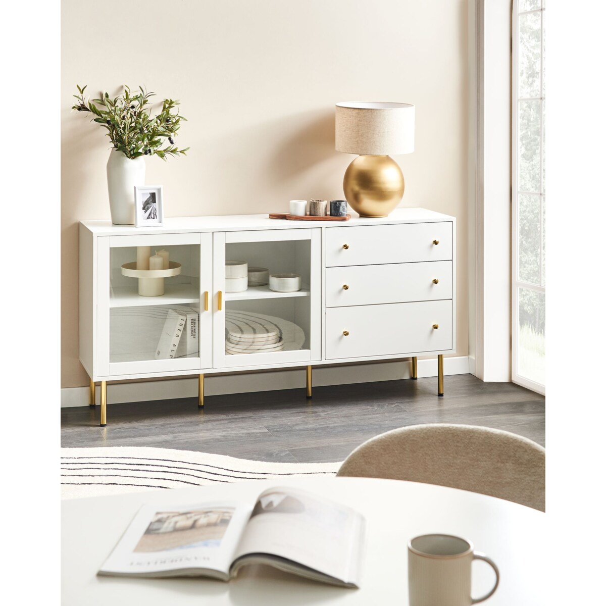 Szafka 2-drzwiowa MILORA 160 cm Biały